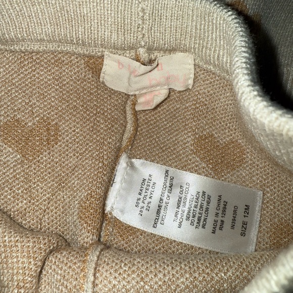 btween Cream and Brown Heart Kids Matching Set - Picture 3 of 3